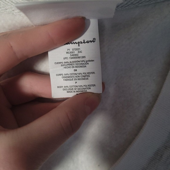 Champion Reverse Weave Sweatshirt Womens Small Urban Outfitters Gray Deep V-Neck - Picture 4 of 8